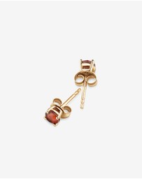 Michael Hill - Stud Earrings with Rhodolite Garnet in 10kt Yellow Gold