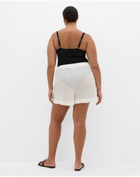 City Chic - Andros Jacquard Knit Short - ivory