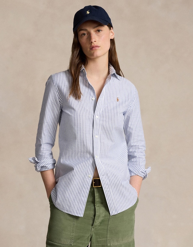 Polo Ralph Lauren - Stretch Slim Fit Striped Oxford Shirt - The ICONIC Exclusive