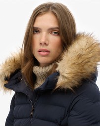 Superdry - Fuji Faux Fur Slim Fit Hood Padded Jacket