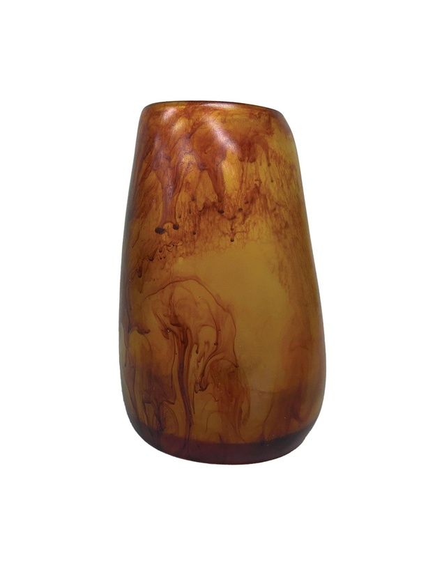 Urban Attitude - Urban Attitude RACH Large Vase Height 25.5cm, Width 17cm, Opening 6cm x 9cm - Burnt Amber