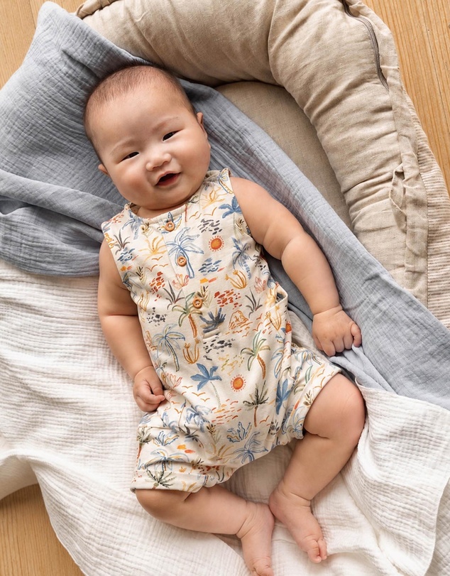 Fox & Finch - Organic Button Up Romper - Babies