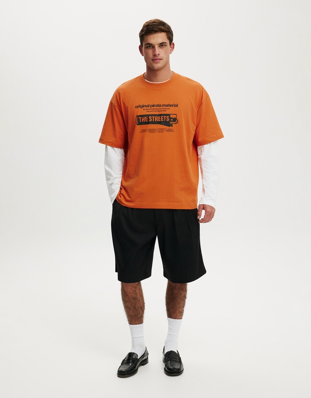 Cotton On - Box Fit Premium Music T-Shirt