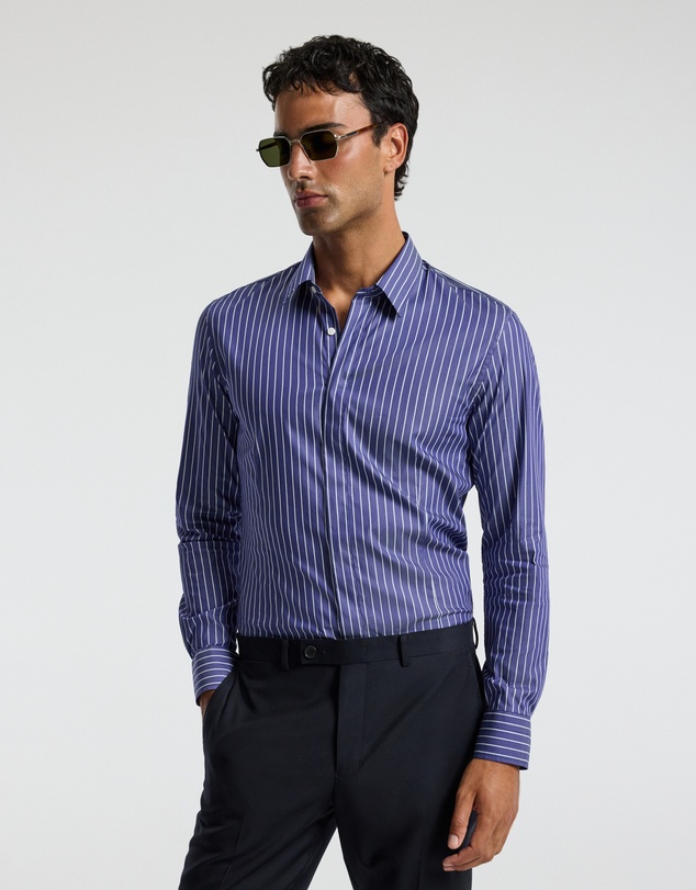 Calibre - Stripe Stretch Shirt Navy