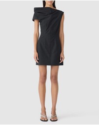 Bassike - Crushed Cotton Shoulder Dress