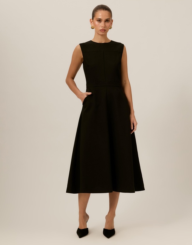 Tussah - Nora Suiting A-Line Midi Dress