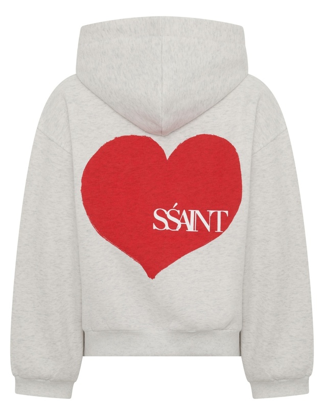 SSAINT - Kids Grey Heart Hoodie