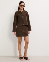 The Fated - Corina Suede Mini Skirt
