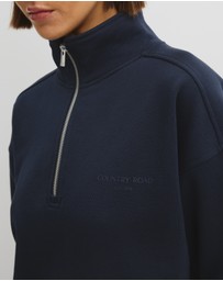 Country Road - Australian Good Earth Cotton Zip Neck Sweat