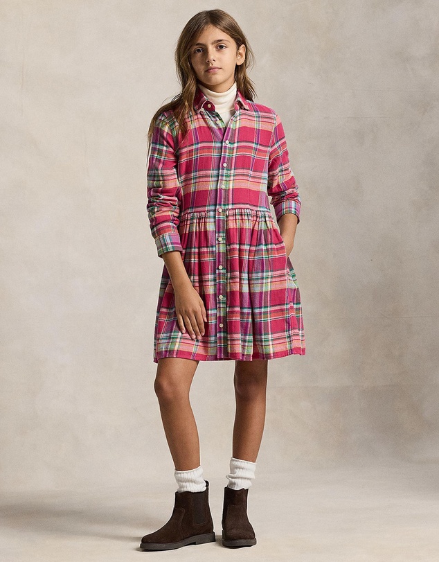 Polo Ralph Lauren - Plaid Cotton Madras Shirtdress - Teens