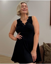 UNE PIECE - Lace Trim Modal V-Neck Nightie