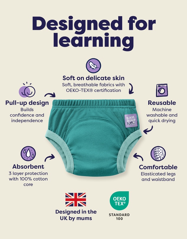 Splash About - 3 Pack Reusable Potty Training Pants Elite - Beary Cute