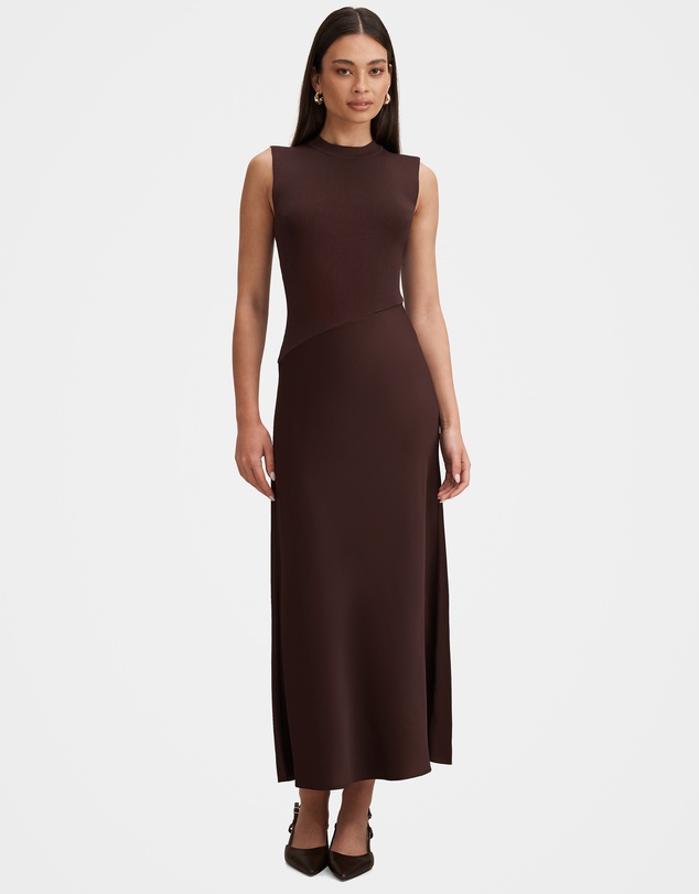 Forever New - Jayden Satin Mixed Midi Dress