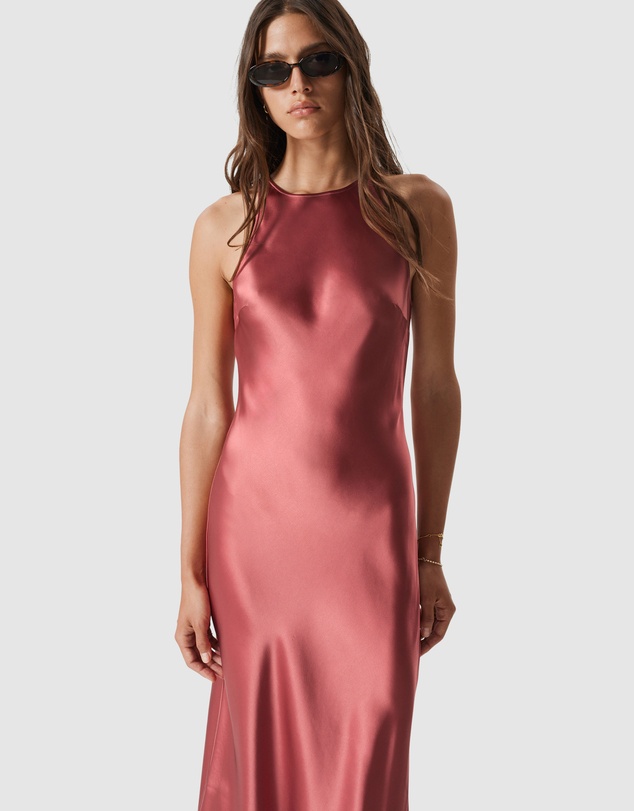 & Other Stories - Sleeveless Satin Midi Dress