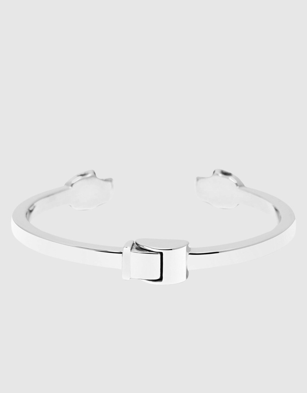 Nialaya Jewellery - Men's Silver Skull Bangle