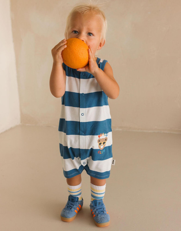 Huxbaby - Beach Club Hux Block Stripe Romper - Babies