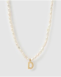 Arms Of Eve - Statement Letter Pearl Necklace