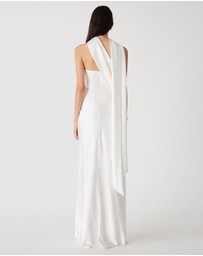 MISHA - Lilia Sash Neck Maxi Dress