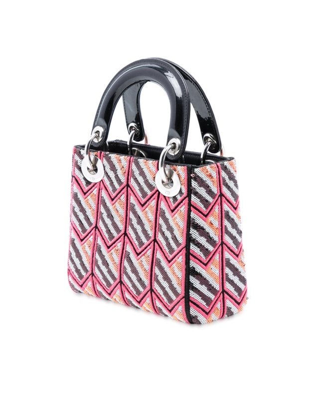 Pre-Loved by Azura Reborn - Pre-Loved Mini Patent Sequined Lady Dior