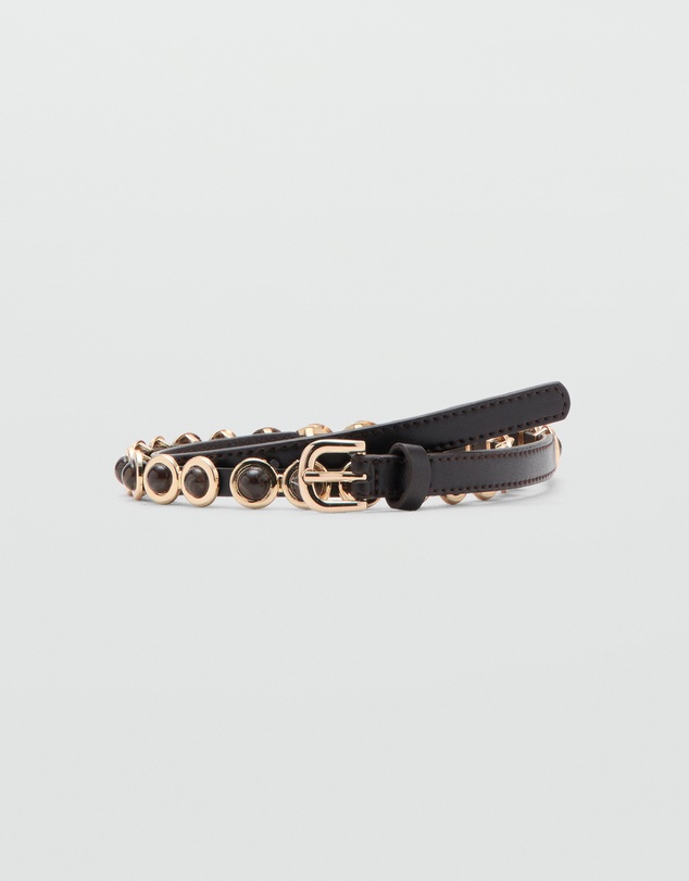 M.N.G - Applique Skinny Belt