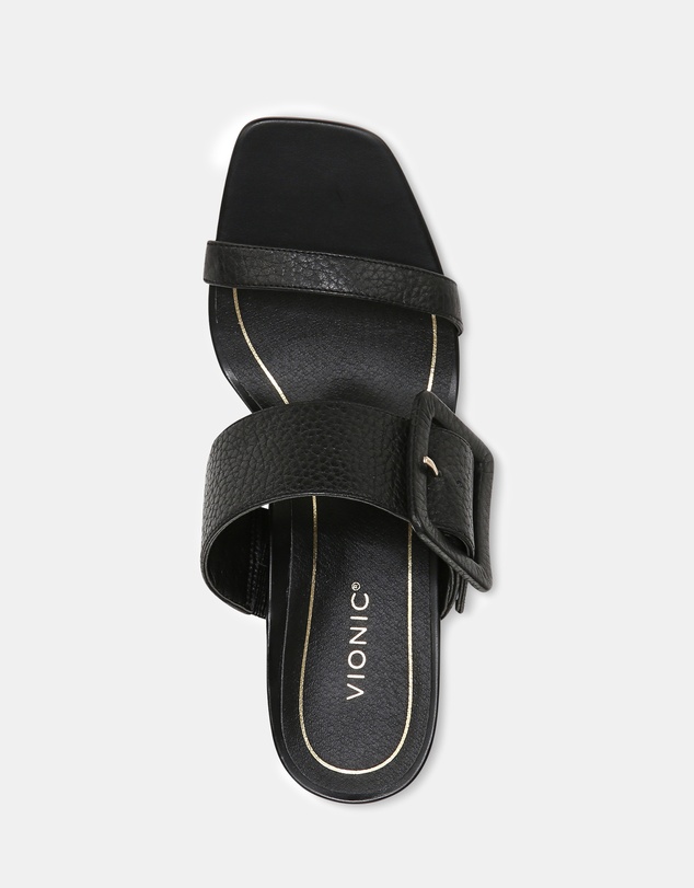 Vionic - Brookell Heeled Sandal - Black Leather
