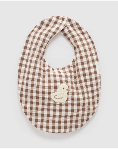 Purebaby - Gingham Bib-Kids-Babies