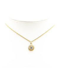 Pre-Loved by Azura Reborn - Pre-Loved Gold Plated Rhinestone Pendant Necklace