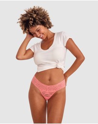 Bras N Things - Eva V String - Dark Coral