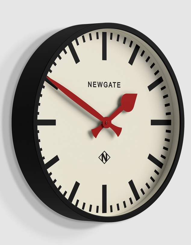 Newgate - Newgate Universal Wall Clock Railway Dial Black