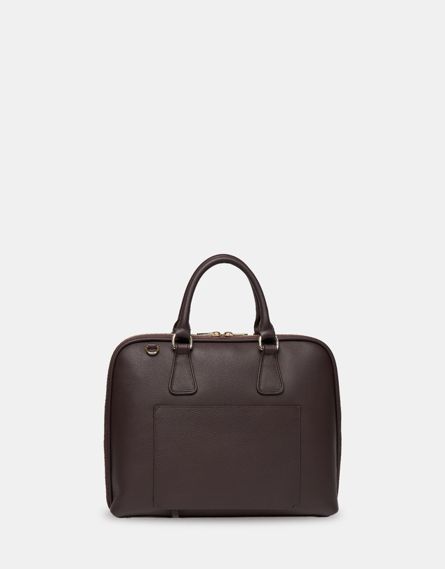 SABEN - Parker Leather Briefcase Cacao