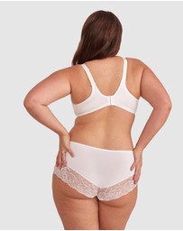 Bras N Things - Body Bliss Full Lace Curvy Balconette Bra - Ivory