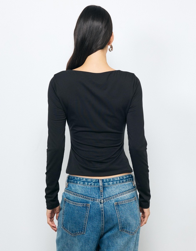 AERE - Tess Boat Neck T-Shirt