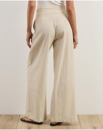 Atmos&Here - Charlie Wide Leg Stripe Pants