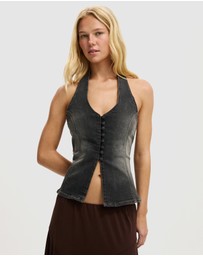 Cotton On - Juno Denim Halter Top