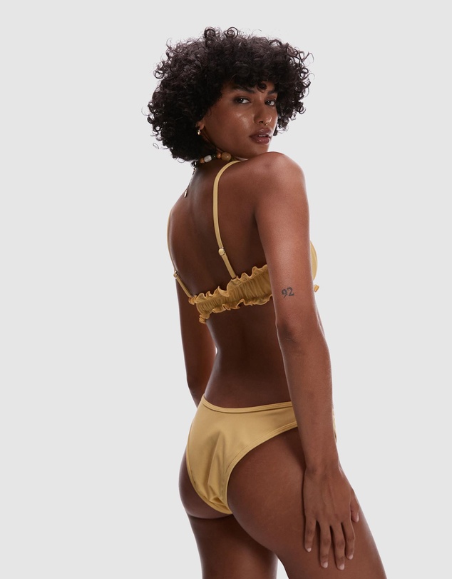TOPSHOP - Miami Frill High Leg Brief Bikini Bottoms