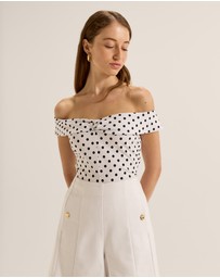 Review - Tia Spot Knot Top
