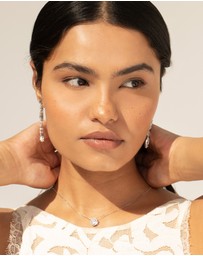 Mestige - Celine Drop Earrings - Silver Plated