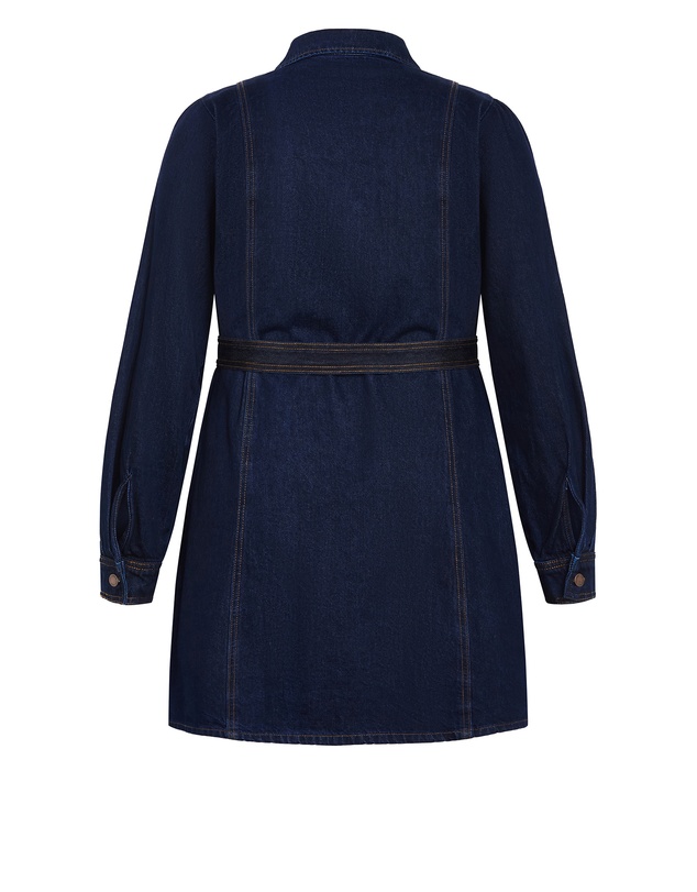 City Chic - Plus sizeLara Denim Mini Dress - dark wash