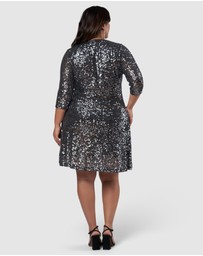 Pink Dusk by Curve Project - Are You Jelly Sequin Dress