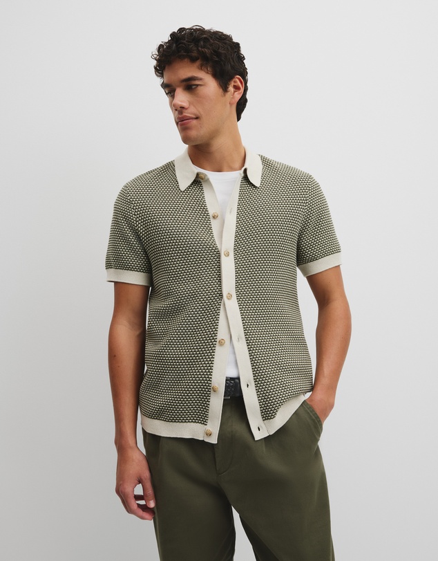 Country Road - Australian Cotton Jacquard Knit Shirt