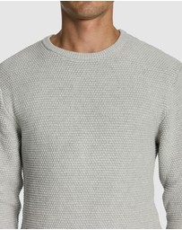 yd. - Jayce Crew Neck Cotton Textured Knit Jumper
