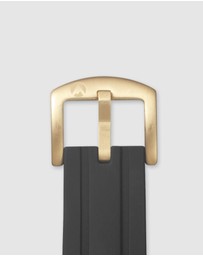 Maxum - Prince Band - Black Silicone With Gold Tone Buckle