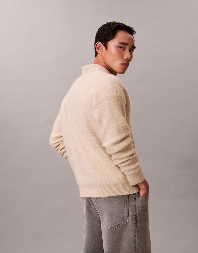 Calvin Klein - Brushed Alpaca Blend Johnny Collar Jumper