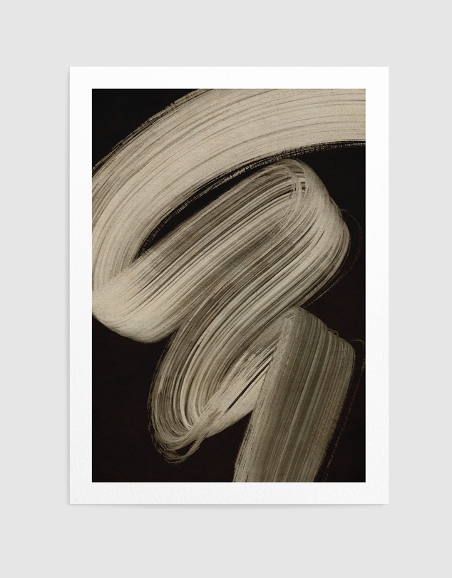 Olive et Oriel - Beige Strokes No 2 by Treechild Art Print