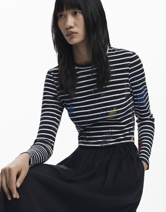 Desigual - Striped combined dress