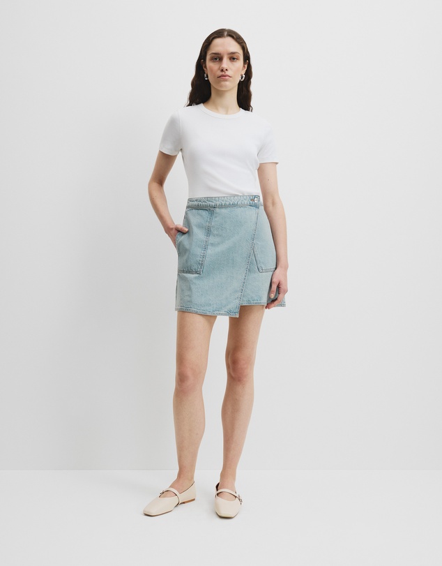 Country Road - Denim Wrap Mini Skirt