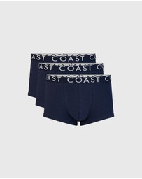 Coast Clothing - 3 Pack Navy Boxer Briefs