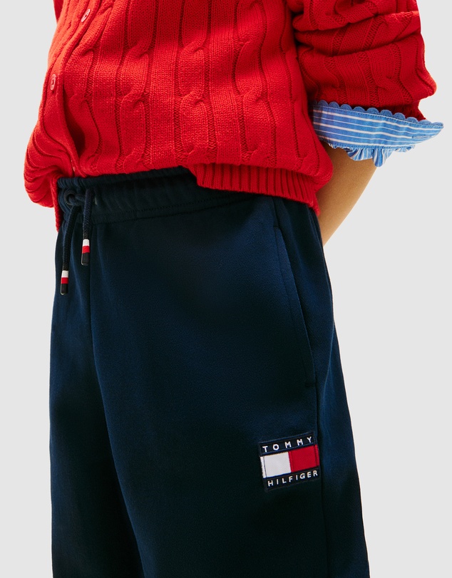 Tommy Hilfiger - Heritage Flag Logo Cuffed Drawstring Joggers - Teens