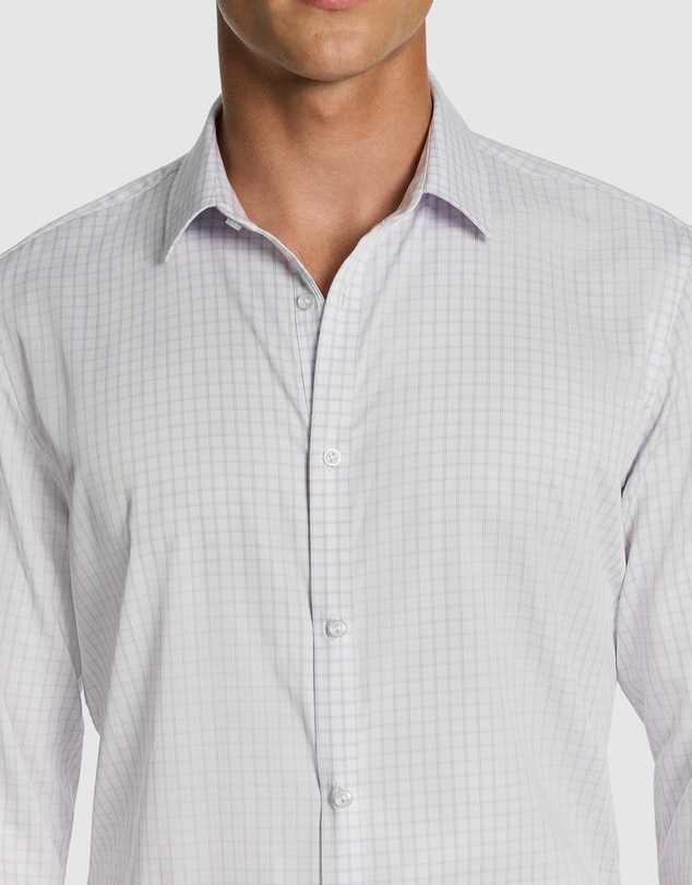 yd. - Forbes Check Bamboo Slim Shirt