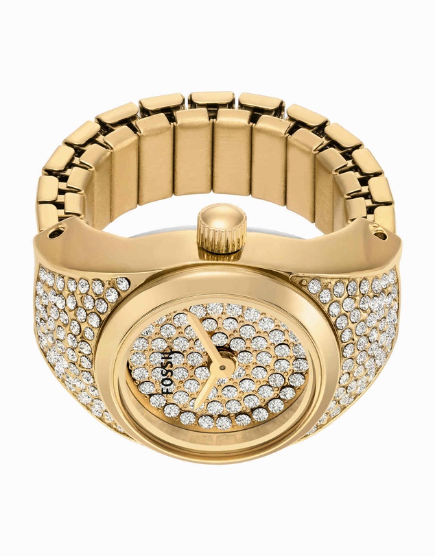 Fossil - Watch Ring Gold Tone Analogue Watch